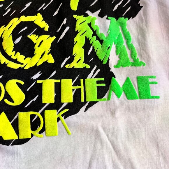 DEADSTOCK Disney MGM Studios Theme Park Neon Black White Mickey Head Tank Top La - Picture 4 of 6